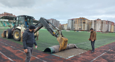 Görele 13 Şubat Stadı bakıma alındı
