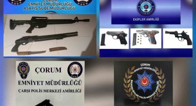 Şok uygulamada 25 silah ele geçirildi