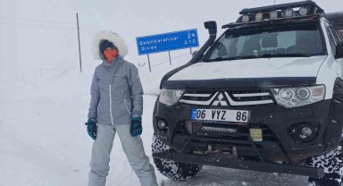 Eğribel'e tünel yapıldı, eski yol kayak pistine dönüştü