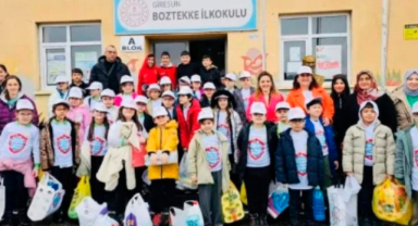 Yeşilgiresun İlkokulu öğrencilerinden Boztekke İlkokulu'na anlamlı ziyaret