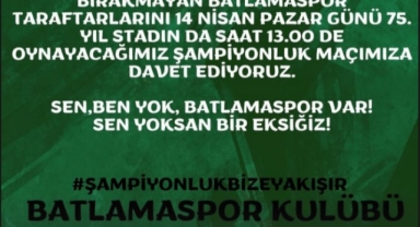 Batlamaspor’dan taraftara çağrı: Sen yoksan bir eksiğiz!
