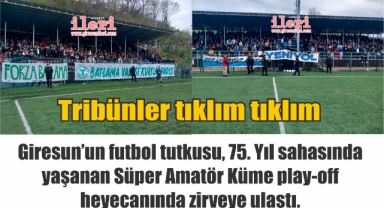 Giresun’da amatör futbol heyecanı: Tribünler tıklım tıklım