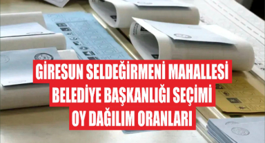 Giresun Seldeğirmeni Mahallesi Belediye Başkanlığı Seçimi Oy Dağılım Oranları
