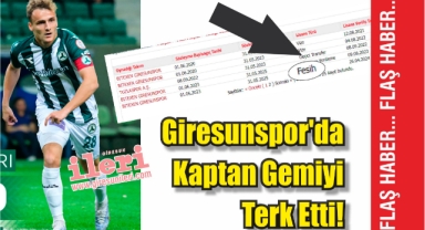 Giresunspor'u kaptanı da terk etti!