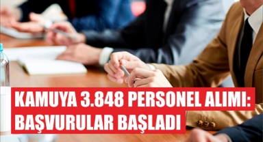 Kamuya 3.848 Personel Alımı: Başvurular Başladı