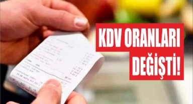 KDV oranları değişti!