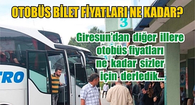 Giresun'da otobüs bilet fiyatları ne kadar oldu?