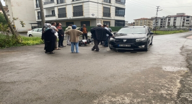Samsun’da otomobille çarpışan motosiklet sürücüsü yaralandı