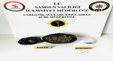 Samsun'da uyuşturucu ticareti yaptıkları iddiasıyla 2 şüpheli gözaltına alındı