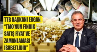 TTB Başkanı Ergan, 'TMO’nun fındık satış fiyat ve zamanlaması isabetlidir'