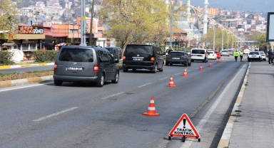 Zonguldak'ta bayram trafiğine yönelik dron destekli denetim yapıldı