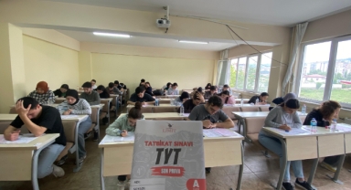 Bulancak Belediyesinin deneme sınavı yoğun ilgi gördü
