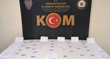 Giresun'da sahte sürücü belgesi operasyonu!