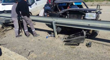 İşçi servisi ile otomobil çarpıştı : 4 yaralı