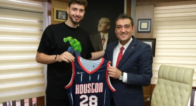 NBA yıldızı Alperen Şengün'den Köse'ye ziyaret