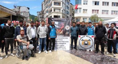 Ordu'da motosikletli kuryeler eylem yaptı