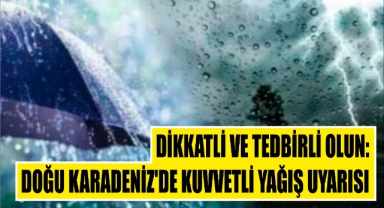 Dikkatli ve Tedbirli Olun: Doğu Karadeniz'de Kuvvetli Yağış Uyarısı