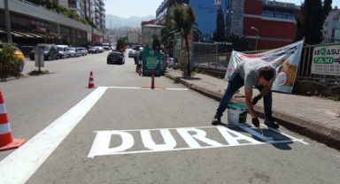 Giresun Belediyesi güvenli araç ve yaya trafiği için çalışılıyor