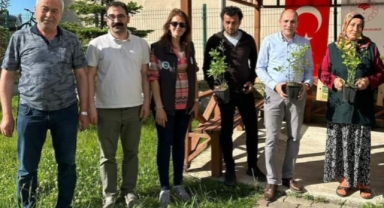 Giresun’da 500 adet maviyemiş fidanı dağıtıldı