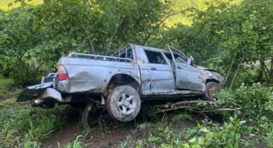 Giresun'un Tirebolu İlçesinde Kamyonet Devrildi: 2 Yaralı