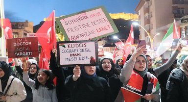 Giresun'da İsrail'in Filistin'e yönelik saldırıları protesto edildi