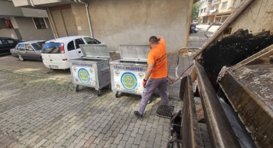 Görele Belediyesi Çöp Konteynerlerini Temizleyip İlaçladı
