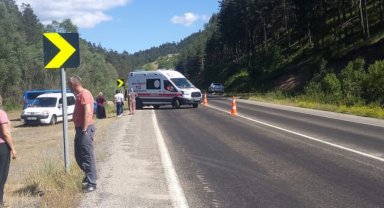 Kontrolden çıkan hafif ticari araç uçurumdan uçtu: 1 yaralı
