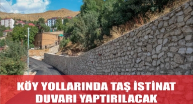 Köy Yollarında Taş İstinat Duvarı Yaptırılacak