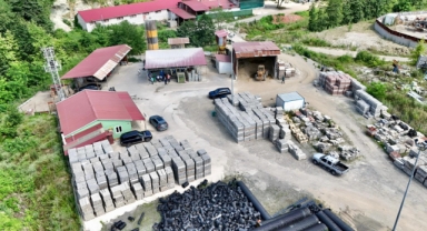 Giresun Belediyesi’nin konkasör üretiminde hedef 10 bin kilit parke