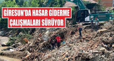 Giresun'da hasar giderme çalışmaları sürüyor