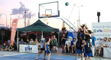 Giresun'da sokak basketbolu heyecanı devam ediyor