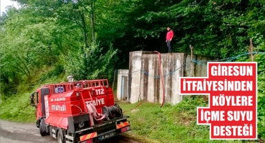 Giresun İtfaiyesinden Köylere İçme Suyu Desteği