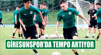 Giresunspor’da tempo artıyor