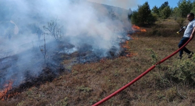 Mezarlıkta yangın çıktı... Yürekler ağızlara geldi