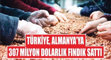 Türkiye, Almanya'ya 307 milyon dolarlık fındık sattı