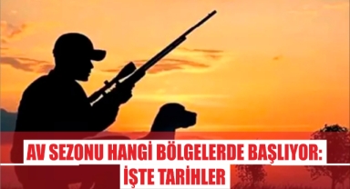 Av Sezonu Hangi Bölgelerde Başlıyor: İşte Tarihler
