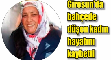 Giresun'da bahçede düşen kadın hayatını kaybetti