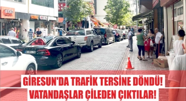 Giresun'da Trafik Tersine Döndü! Vatandaşlar Çileden Çıktılar!