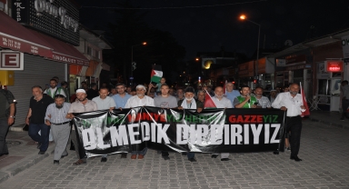 Gümüşhacıköy'de Heniyye suikastı protesto edildi