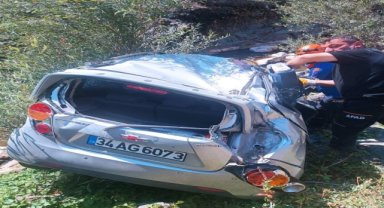 Gümüşhane'de dere yatağına uçan otomobilin sürücüsü öldü