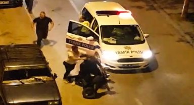 Kastamonu'da "gürültü" kavgası kamerada