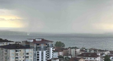 Ordu'da denizde hortum oluştu: O anlar cep telefonu kamerasına yansıdı