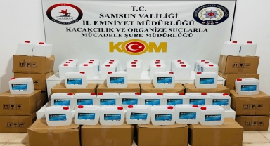 Samsun'da 640 litre etil alkol ele geçirildi