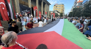 Trabzon'da Filistin'e destek yürüyüşü düzenlendi