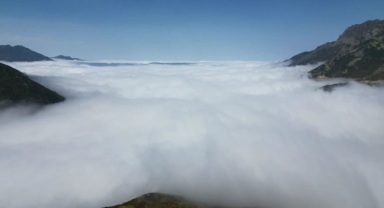 Karadeniz’de sis bulutları görsel şölen sundu