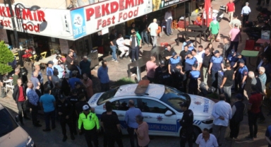 Bulancak’ta zabıta ile dürümcüler arasında denetim gerginliği