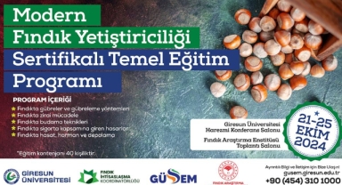 Giresun’da Sertifikalı Eğitim Programı: Modern Fındık Yetiştiriciliği Ele Alınacak