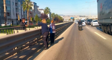 Viyadükteki intihar girişiminine zabıta önlemi