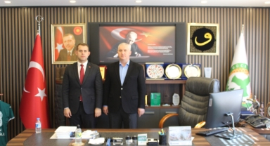 Güce Kaymakamı Bayraktar'dan Belediye Başkanı Boduroğlu'na veda ziyareti