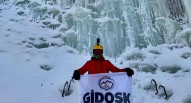 GİDOSK Sporcusu Enes Eğilmez, Erzurum’da Zorlu Donmuş Şelaleleri Başarıyla Tırmandı